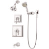 Symmons Canterbury 2-Handle Wall-Mounted Tub and Shower Trim Kit with Hand Shower in Polished Chrome (Valves not Included)