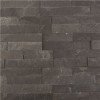 MSI Premium Black Splitface Ledger Panel 6 in. x 25.5 in. Textured Quartz Stone Look Wall Tile (80 sq. ft./Pallet)