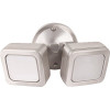 36-Watt Stainless Outdoor Security Mini Dual Head Dusk to Dawn Photocell Sensor Integrated LED Flood Light (4-Pack)