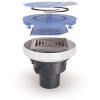 Zurn EZ PVC Slab on Grade Square Drain with 5 in. Stainless Steel Strainer and 3 in. x 4 in. Outlet