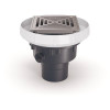 Zurn EZ PVC Slab on Grade Square Drain with 5 in. Stainless Steel Strainer and 2 in. x 3 in. Outlet
