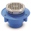 Zurn 5 in. Round Nickel Bronze with 3 in. PVC Outlet Floor Drain