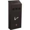 Alpine Industries Black Steel Wall-Mounted Cigarette Disposal Outdoor Ashtray