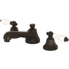 Kingston Brass Metropolitan Porcelain Lever 8 in. Widespread 2-Handle Bathroom Faucet in Matte Black