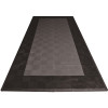 Swisstrax 8.3 ft. x 17.5 ft. Grey with Black Border Ribtrax Smooth Eco Flooring, Single Car Pad Kit