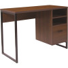 Flash Furniture 41.3 in. Rectangular Rustic 1 Drawer Computer Desks with File Storage Flash Furniture 41.3 in. Rectangular Rustic 1 Drawer Computer Desks with File Storage
