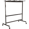 Carnegy Avenue Steel 4-Wheeled Hanging Folding Chair and Table Dolly in Black