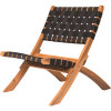 Patio Sense Sava Folding Outdoor Wooden Lounge Chair