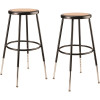 National Public Seating 25 in. to 33 in. H Black Adjustable Heavy-Duty Steel Stool (2-Pack)