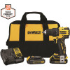 DEWALT ATOMIC 20V MAX Cordless Brushless Compact 1/2 in. Drill/Driver, (2) 20V 1.3Ah Batteries, Charger and Bag