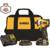 DEWALT ATOMIC 20V MAX Cordless Brushless Compact 1/4 in. Impact Driver, (2) 20V 1.3Ah Batteries, Charger, and Bag