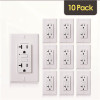 Faith 20-Amp 125-Volt GFCI Duplex Outlet, GFI Receptacle with Indicator Light, Wall Plate Included, White (10-Pack)
