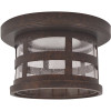 Design House Washburn 1-Light Rustic Bronze Integrated LED Indoor/Outdoor Flush Mount Ceiling Light