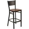 Flash Furniture Carnegy Avenue 28.5 in. Cherry Wood Seat/Black Metal Frame Bar Stool Flash Furniture Carnegy Avenue 28.5 in. Cherry Wood Seat/Black Metal Frame Bar Stool