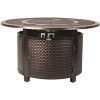 Fire Sense Briarwood 44 in. x 24 in. Round Aluminum Propane Fire Pit Table in Antique Bronze