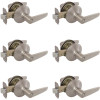 Defiant Olympic Stainless Steel Privacy Bed/Bath Door Lever Contractor Pack (6-Piece)