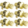 Defiant Waterbury Polished Brass Passage Hall/Closet Door Knob Contractor Pack (6-Piece)