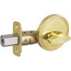 Defiant 1-sided Keyless Polished Brass Deadbolt