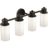 MOEN Iso 4-Light Matte Black Globe Vanity Light