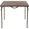 34 in. Dark Gray Plastic Tabletop Metal Frame Folding Table