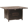 Fire Sense Dynasty 44 in. x 24 in. Square Aluminum Propane Fire Pit Table in Antique Bronze