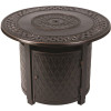 Fire Sense Wagner 33 in. x 24 in. Round Aluminum Propane Fire Pit Table in Antique Bronze