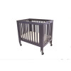LA Baby Olympia Mini/Portable Gray Folding Wood Crib