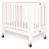 LA Baby Olympia Mini/Portable White Folding Wood Crib