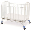 LA Baby Folding Arched Mini/ White Portable Crib