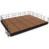 National Public Seating NPS 16 ft. x 20 ft. Stage Package, 16 in. H Hardboard Floor Shirred Pleat Black Skirting