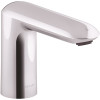 KOHLER Kumin DC Powered Single Hole Touchless Bathroom Faucet with Kinesis Sensor Technology in Polished Chrome