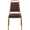 Carnegy Avenue Brown Vinyl/Gold Frame Stack Chair