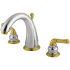 Kingston Brass Modern 8 in. Widespread 2-Handle Bathroom Faucet in Chrome and Polished Brass