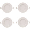 4 in. 50W Equivalent 3000K Bright White Canless Dimmable CEC Integrated LED Retrofit Recessed Light Kit Trim (4-Pack)