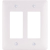 Titan3 2-Gang Plastic Decorator Wall Plate, White Textured (5-Pack)