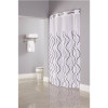 Hookless Waves 77 in. Shower Curtain with Sheer Window and Snap Liner (Case of 12)