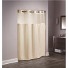 Hookless 77 in. L Double H Shower Curtain with Sheer Window and Snap Liner Beige (Case of 12)