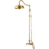 Kingston Brass 2-Handle 1-Spray Shower Claw Foot Tub Faucet with Handshower in Polished Brass (Valve Included)