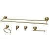 Kingston Brass Modern 5-Piece Bath Hardware Set in Brushed Brass