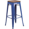Flash Furniture 30 in. Blue Bar Stool Flash Furniture 30 in. Blue Bar Stool