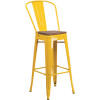 Flash Furniture 30.5 in. Yellow Bar Stool Flash Furniture 30.5 in. Yellow Bar Stool