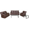 Carnegy Avenue Brown Leather Living Room Sets