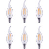 40-Watt Equivalent B11 Flame Tip Dimmable Clear Glass Filament E12 Candelabra Base Soft White LED Light Bulb (6-Pack)