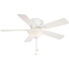 Hampton Bay Hawkins 44 in. LED White Ceiling Fan with Light Kit