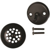 Westbrass Beehive Grid Tub Trim Grate with Trip Lever Faceplate, Oil Rubbed Bronze