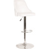 Carnegy Avenue 44 in. White Leather Bar Stool