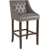 Carnegy Avenue 28 in. Light Gray Leather Bar Stool Carnegy Avenue 28 in. Light Gray Leather Bar Stool