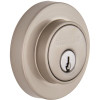 Defiant Contemporary Round Satin Nickel Double Cylinder Deadbolt