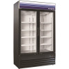 Norpole 29 cu. ft. Commercial Double Door Merchandiser Freezerless Refrigerator in Black