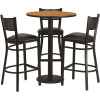 Carnegy Avenue 4-Piece Natural Top/Black Vinyl Seat Table and Chair Set